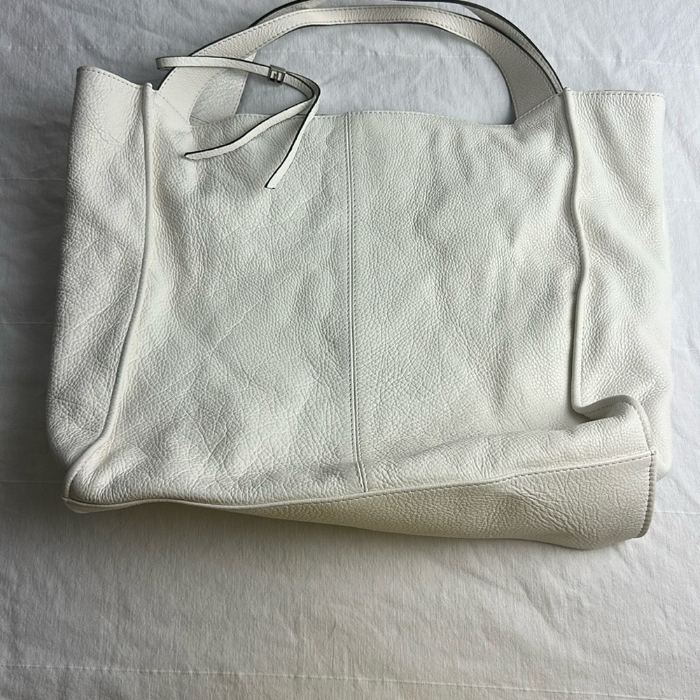 Gianni Chiarini White Leather Tote Bag